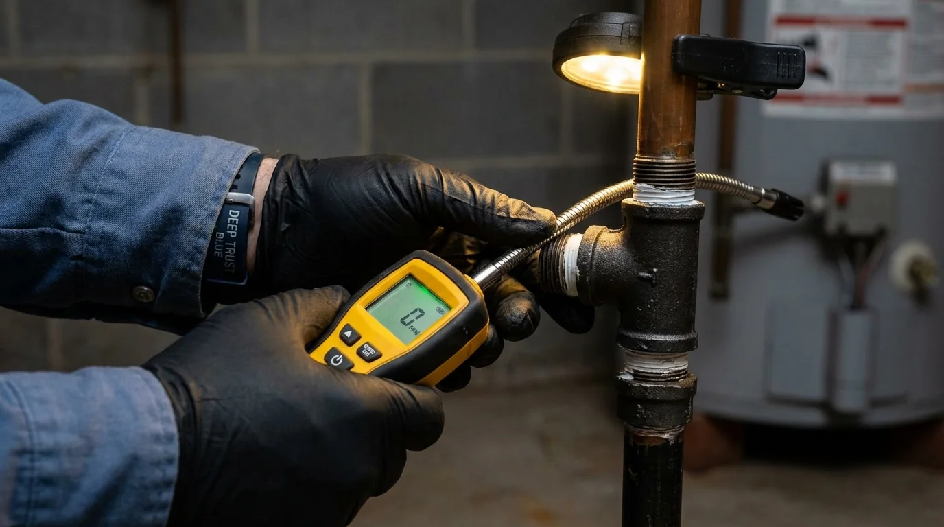 Gas leak detection with electronic sniffer by Johns Plumbing LLC in Batesburg