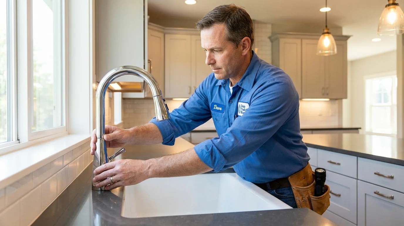 Kitchen faucet installation by Johns Plumbing LLC in Batesburg