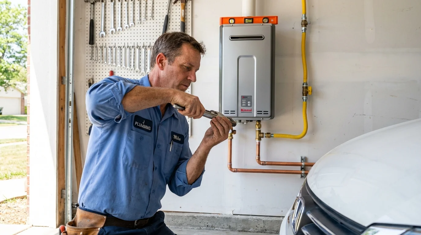 Tankless water heater installation by a Johns Plumbing LLC plumber in Batesburg